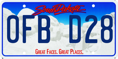 SD license plate 0FBD28