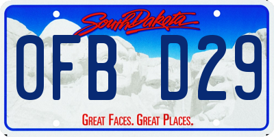 SD license plate 0FBD29
