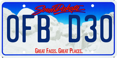 SD license plate 0FBD30
