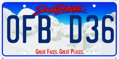 SD license plate 0FBD36