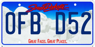 SD license plate 0FBD52