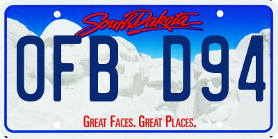 SD license plate 0FBD94