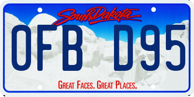 SD license plate 0FBD95