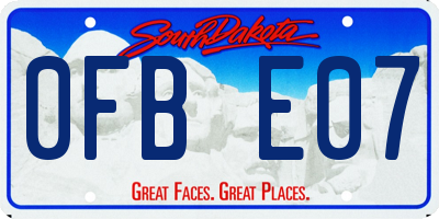 SD license plate 0FBE07