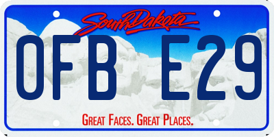 SD license plate 0FBE29