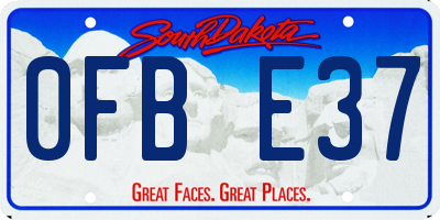 SD license plate 0FBE37