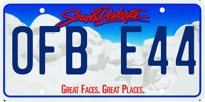 SD license plate 0FBE44