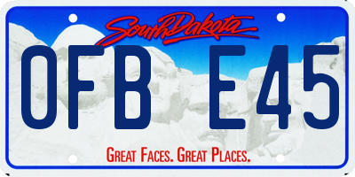 SD license plate 0FBE45