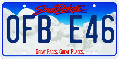 SD license plate 0FBE46