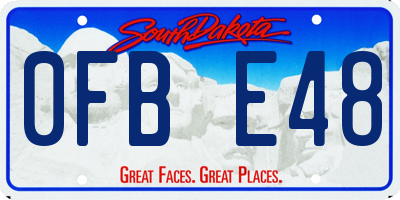 SD license plate 0FBE48