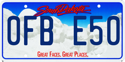 SD license plate 0FBE50