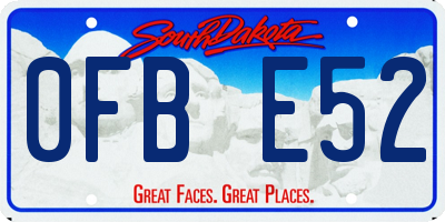 SD license plate 0FBE52