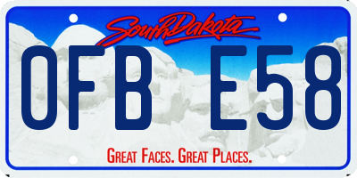 SD license plate 0FBE58
