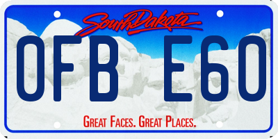 SD license plate 0FBE60