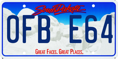 SD license plate 0FBE64