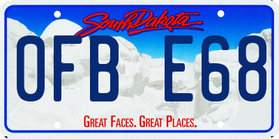 SD license plate 0FBE68