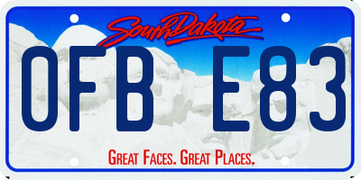 SD license plate 0FBE83