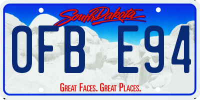SD license plate 0FBE94