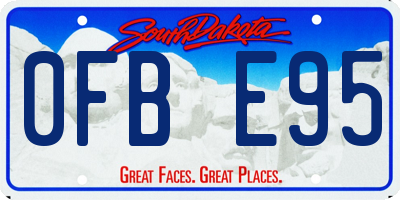 SD license plate 0FBE95