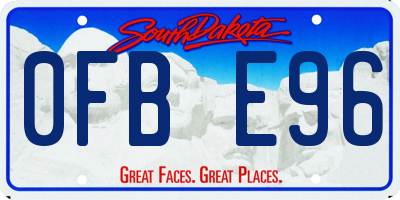 SD license plate 0FBE96