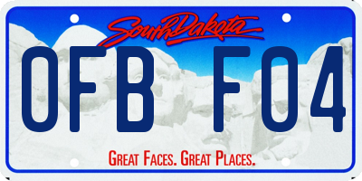 SD license plate 0FBF04