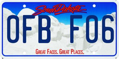 SD license plate 0FBF06