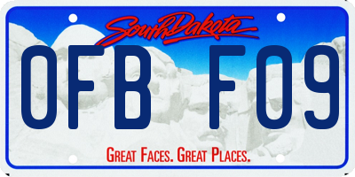 SD license plate 0FBF09