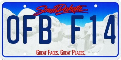 SD license plate 0FBF14