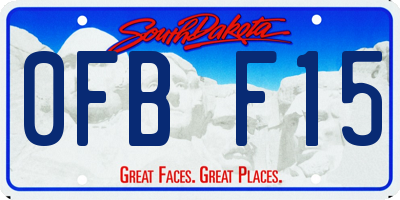 SD license plate 0FBF15
