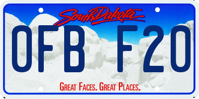SD license plate 0FBF20