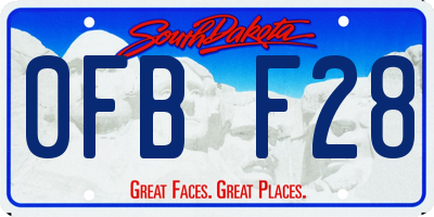 SD license plate 0FBF28