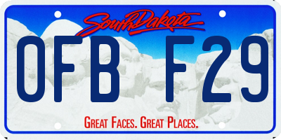 SD license plate 0FBF29