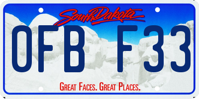 SD license plate 0FBF33