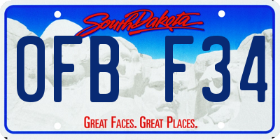 SD license plate 0FBF34