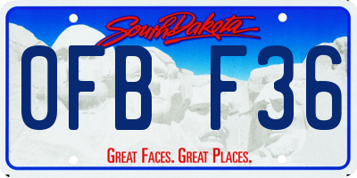 SD license plate 0FBF36