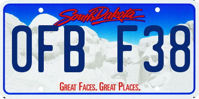 SD license plate 0FBF38