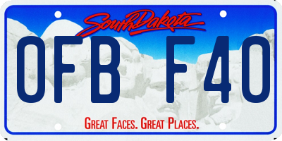 SD license plate 0FBF40