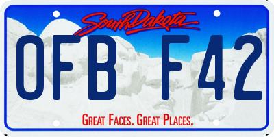 SD license plate 0FBF42