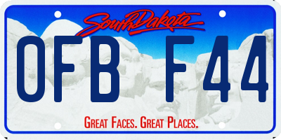 SD license plate 0FBF44