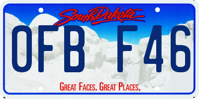 SD license plate 0FBF46
