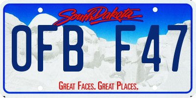 SD license plate 0FBF47