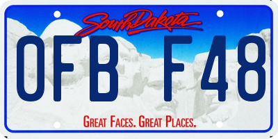 SD license plate 0FBF48
