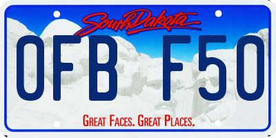 SD license plate 0FBF50