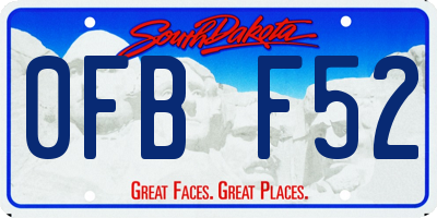 SD license plate 0FBF52