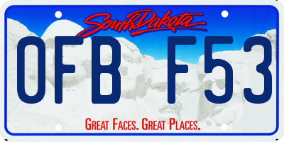 SD license plate 0FBF53