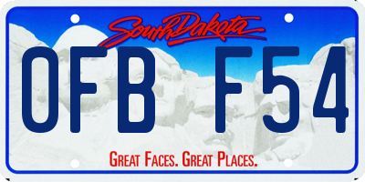 SD license plate 0FBF54