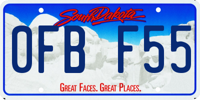SD license plate 0FBF55