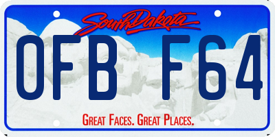 SD license plate 0FBF64