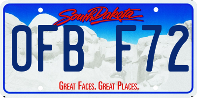 SD license plate 0FBF72