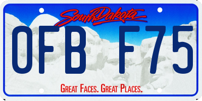 SD license plate 0FBF75